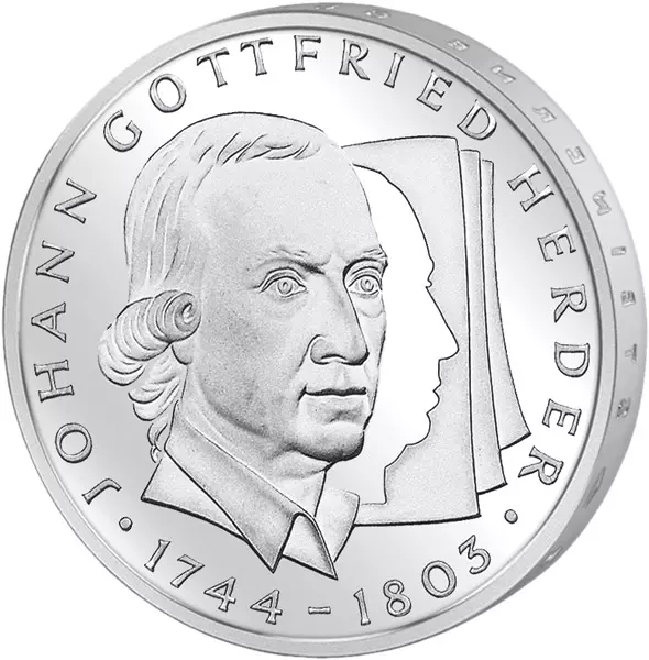 10 DM Münze BRD Johann Gottfried Herder 1994 Stempelglanz