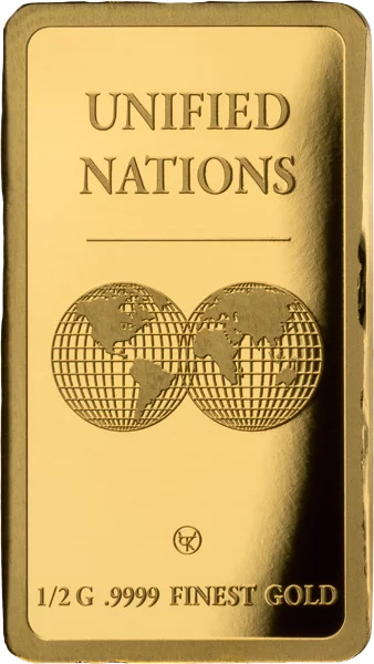 Goldbarren Unified Nations Welterbestätten - Frankreich Notre Dame 2024