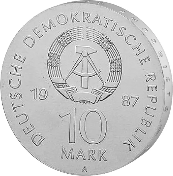 10 Mark DDR Schauspielhaus Berlin 1987 Stempelglanz