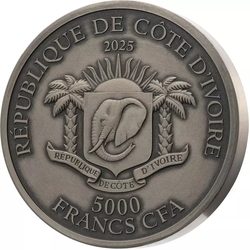 5.000 Francs Elfenbeinküste Big Five Asia - Panda 2025
