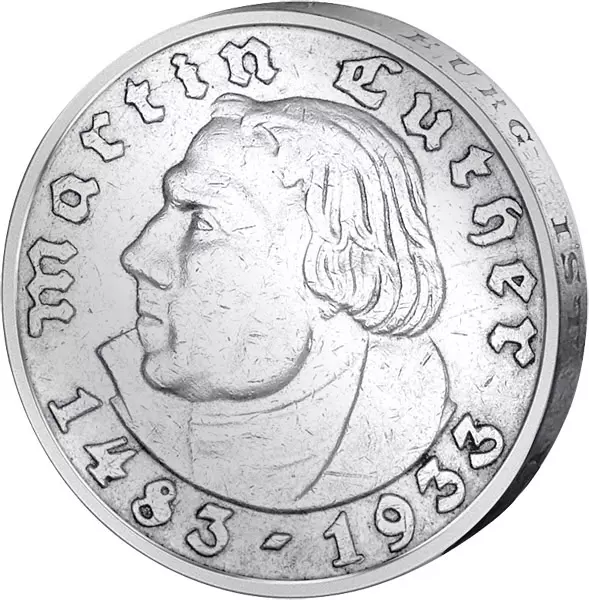 5 Reichsmark Drittes Reich 450. Geburtstag Luthers 1933