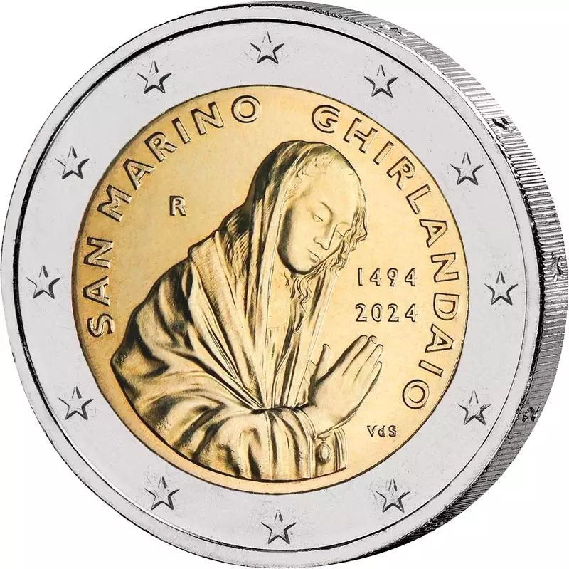 2 Euro Numisbrief San Marino 530. Todestag Ghirlandaio 2024