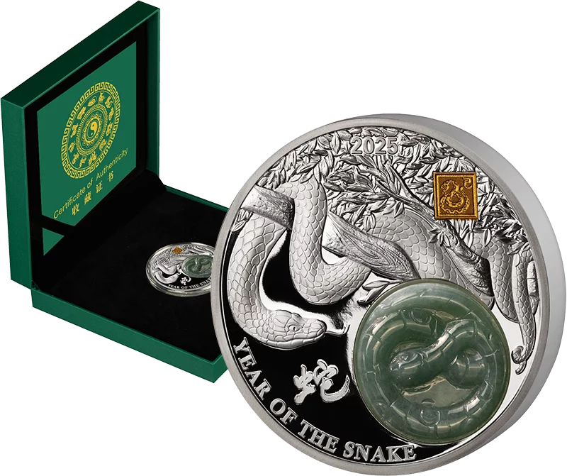 25 Francs Burundi Lunar Year - Jahr der Schlange mit Jade 2025 25 Francs Burundi Lunar Year - Jahr der Schlange mit Jade 2025