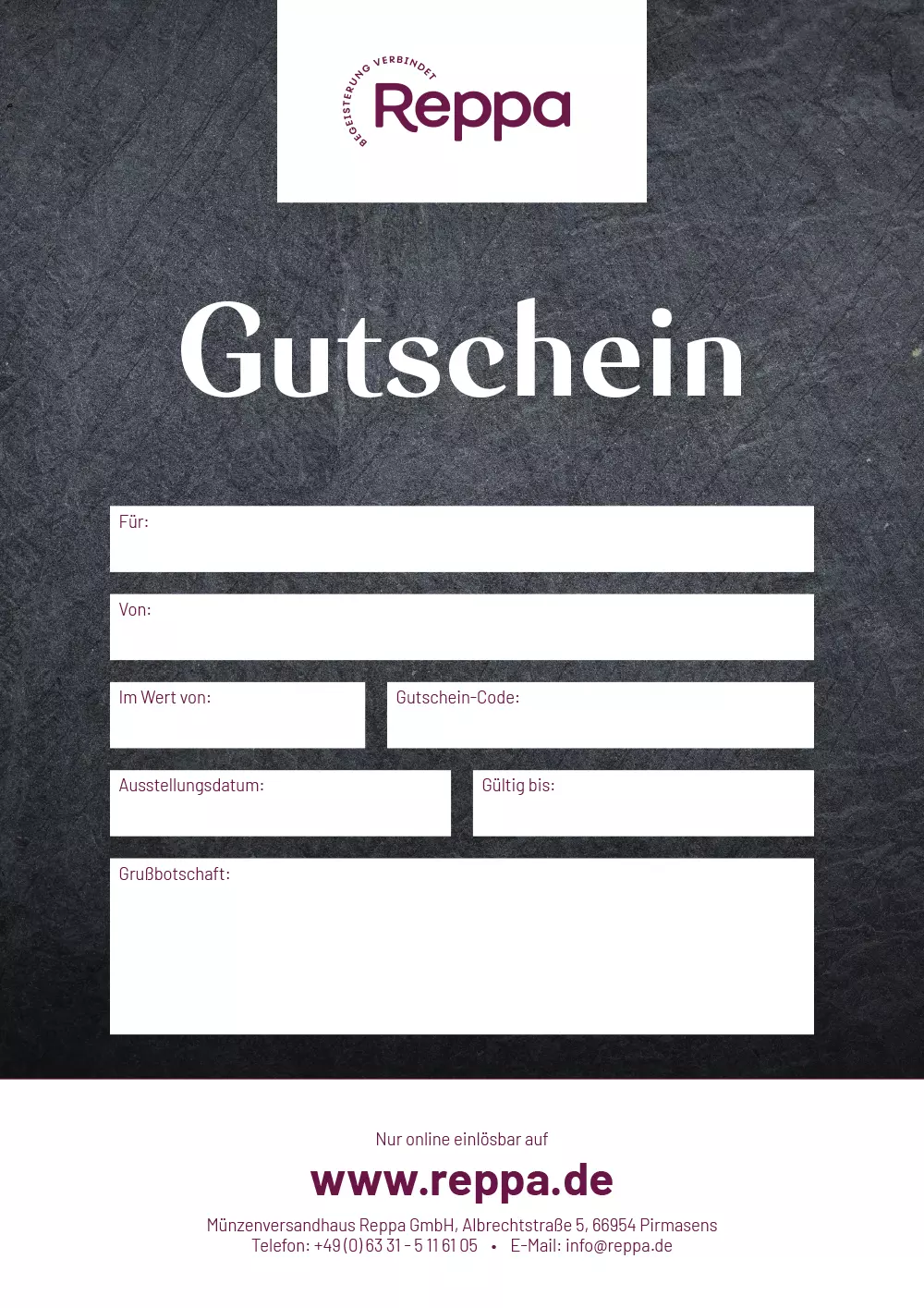 Geschenkgutschein Allgemein