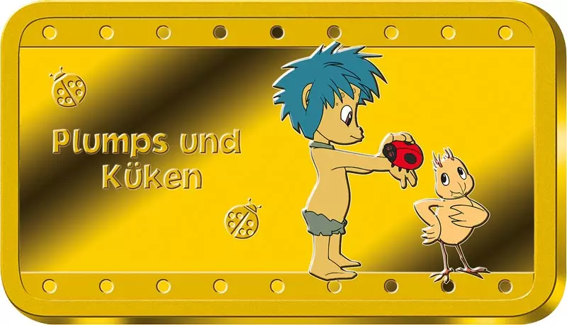 1/100 Unze Goldbarren Unser Sandmännchen - Plumps und Küken 2023