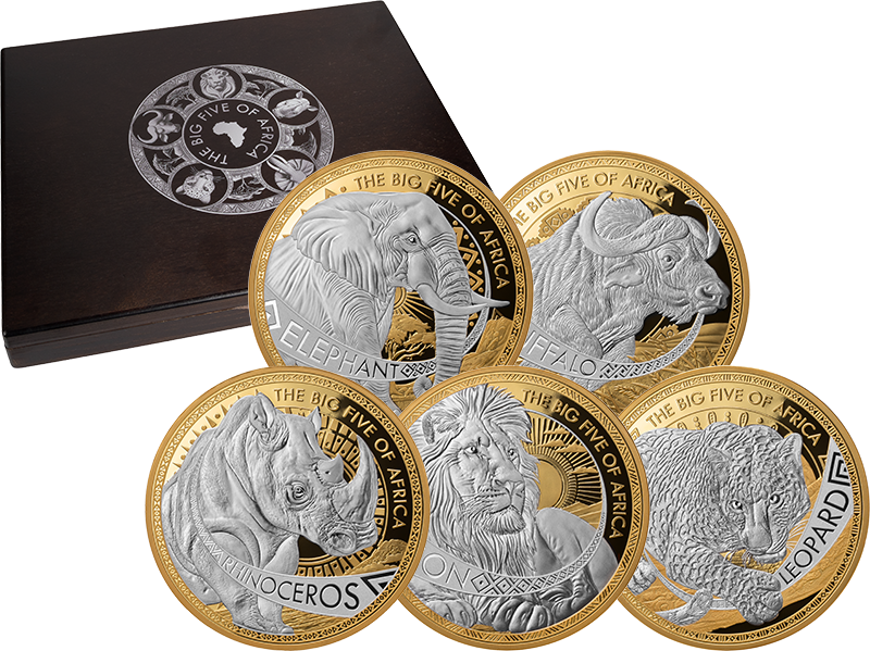 5 x 25 Francs Burundi The Big Five of Africa 2025