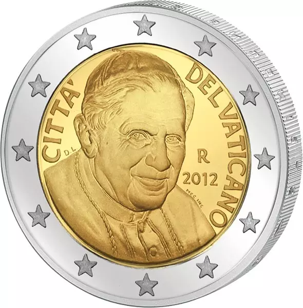 2 Euro Numisbrief Vatikan Ankündigung Rücktritt Papst Benedikt XVI. 2012