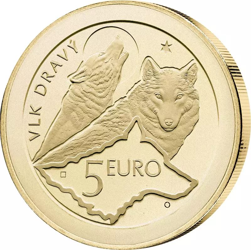 5 Euro Slowakei Flora und Fauna Wolf 2021