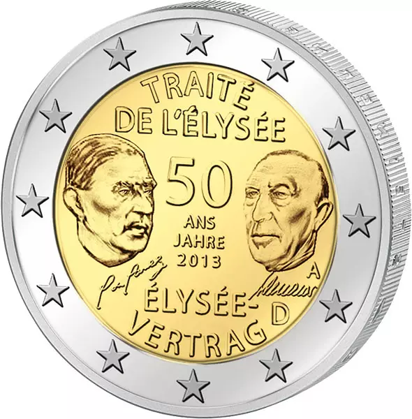 2 Euro BRD 50 Jahre Élysée-Vertrag 2013 prägefrisch