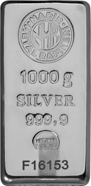 1 Kilo Silberbarren Nadir Metal Rafineri