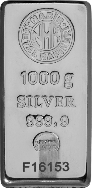 1 Kilo Silberbarren Nadir Metal Rafineri