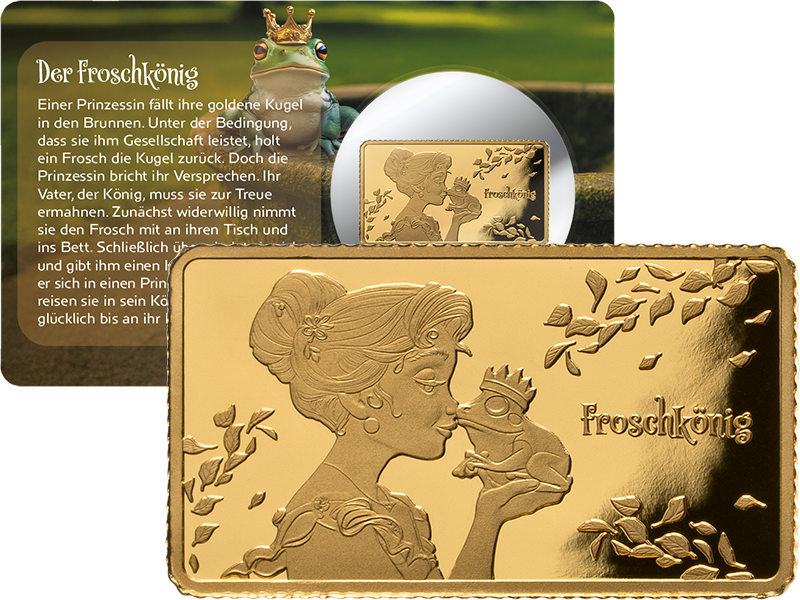 Goldbarren Goldener Märchenzauber - Froschkönig 2025