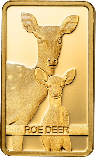 1 Gramm Goldbarren Schweiz Roe Deer