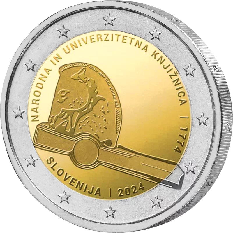 2 Euro Slowenien 250 Jahre National- und Universitäts-Bibliothek 2024
