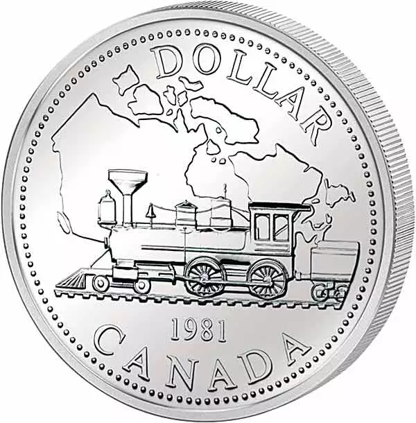 1 Dollar Kanada Transkontinentale Eisenbahn 1981