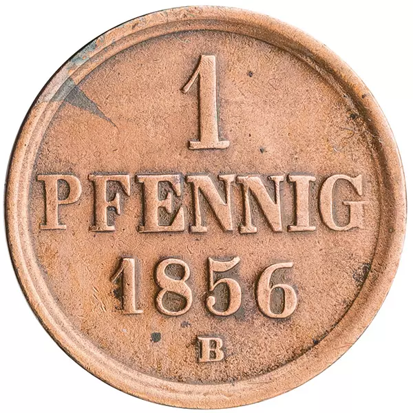 1 Pfennig Herzogtum Braunschweig Herzog Wilhelm 1851-1856