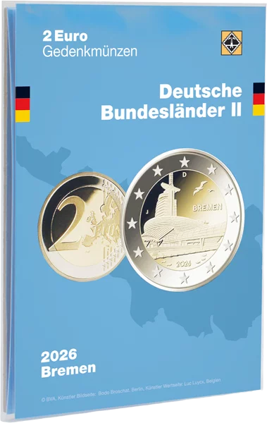 Sammelkarte für 2 Euro-Gedenkmünzen Bremen Klimahaus 2026