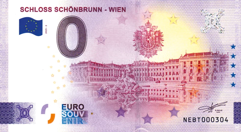 0-Euro-Banknote Österreich Schloss Schönbrunn - Wien 2025