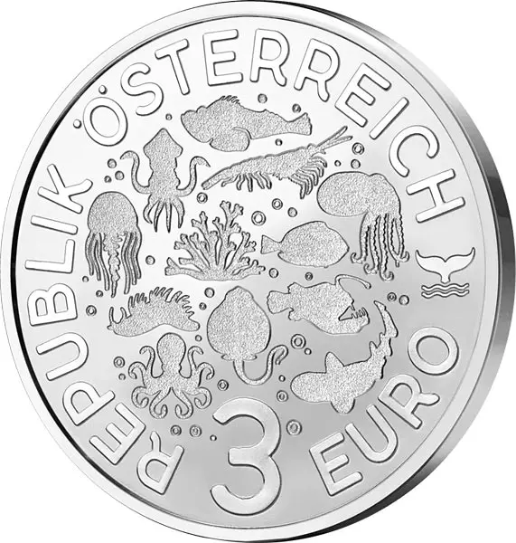 3 Euro Österreich Leuchtende Meereswelten - Tiefsee-Anglerfisch 2023