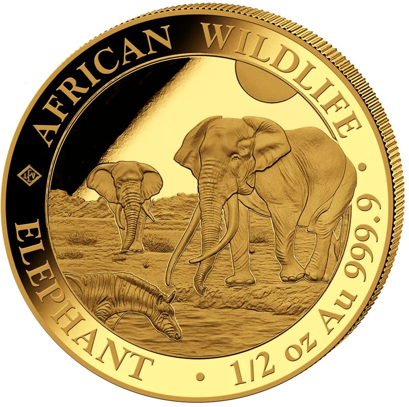 1/2 Unze Gold Somalia African Wildlife - Elefant 2026
