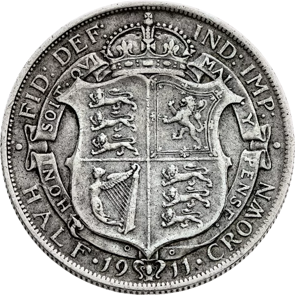 1/2 Crown Großbritannien König Georg V. 1911-1927