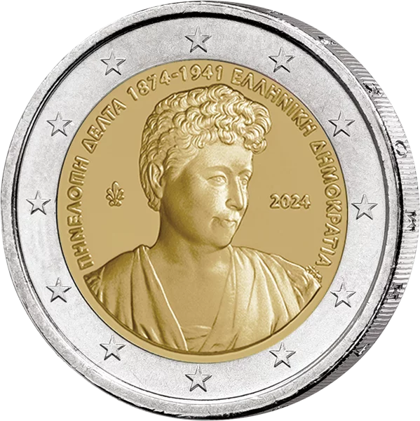 2 Euro Griechenland 150. Geburtstag Penelope Delta 2024
