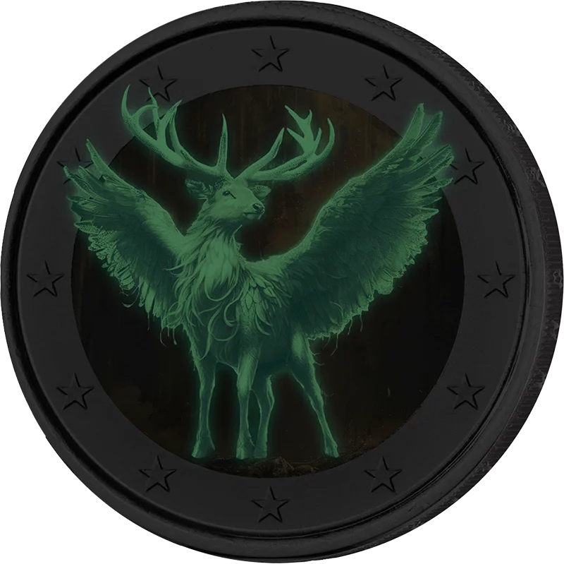 2-Euro-Künstlerausgabe Fantasy Peryton Glow-in-the-Dark