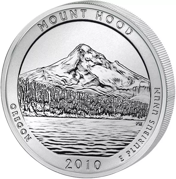 Quarter Dollar 25 Cents USA Oregon Mount Hood 2010 Quarter Dollar 25 Cents USA Oregon Mount Hood 2010