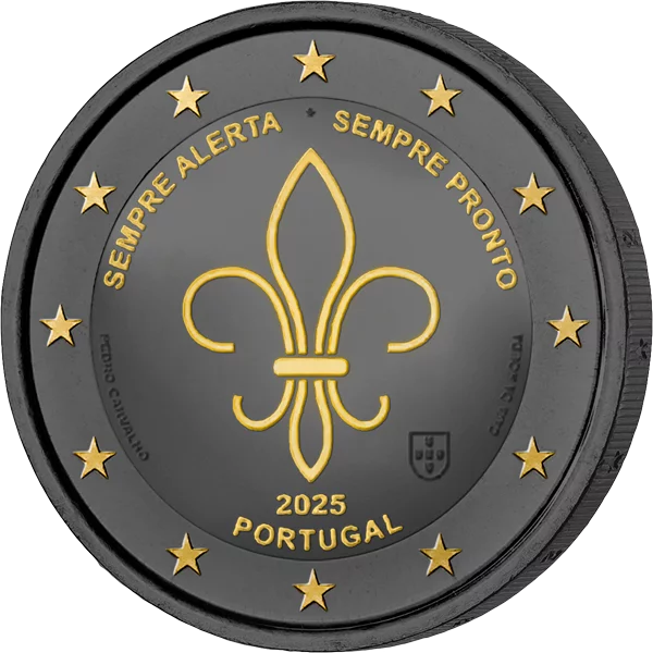 2 Euro Portugal Weltpfadfinder und Jugendbewegung 2025 Golden Enigma Edition