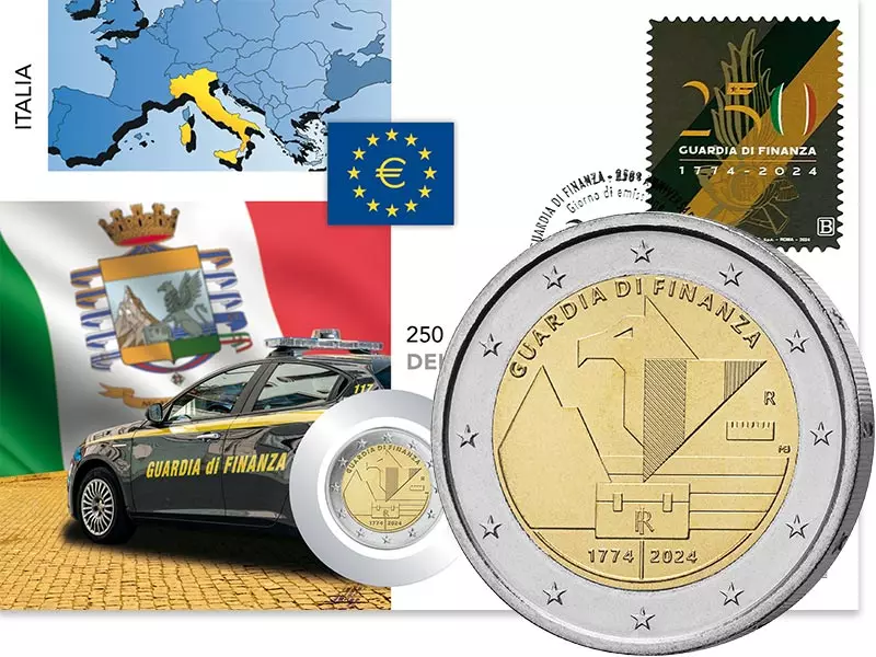 2 Euro Numisbrief Italien 250 Jahre Guardia di Finanza 2024