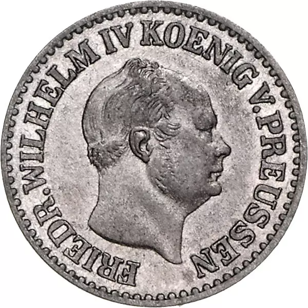 1 Silbergroschen Brandenburg-Preußen König Friedrich Wilhelm IV. 1853-1860