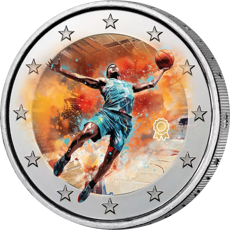 2-Euro-Künstlerausgabe Sport Basketball