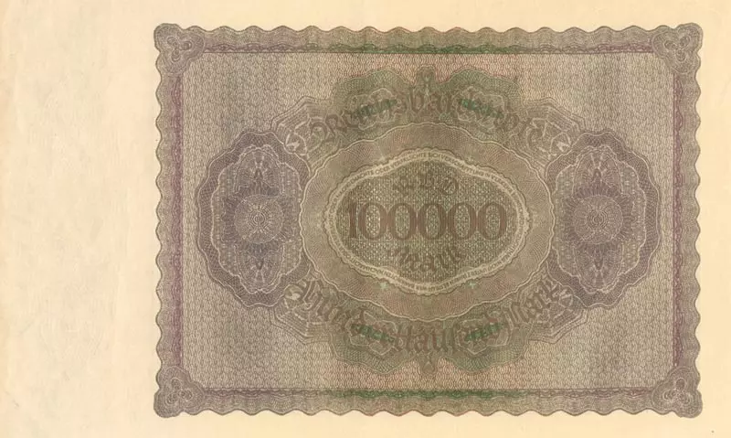 100.000 Mark Weimarer Repubilk Kaufmannsschein 1923