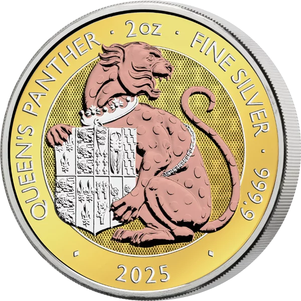 5 Pounds Tudor Beasts - Queens Panther 2025 Triple Gold Edition