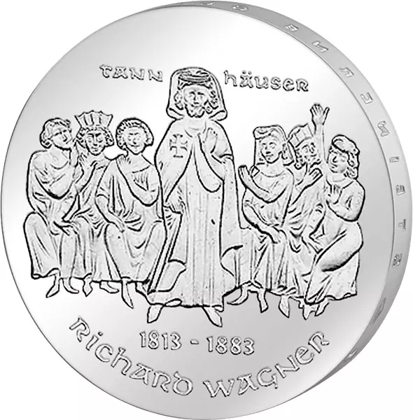 10 Mark DDR 100. Todestag Richard Wagner 1983 Stempelglanz