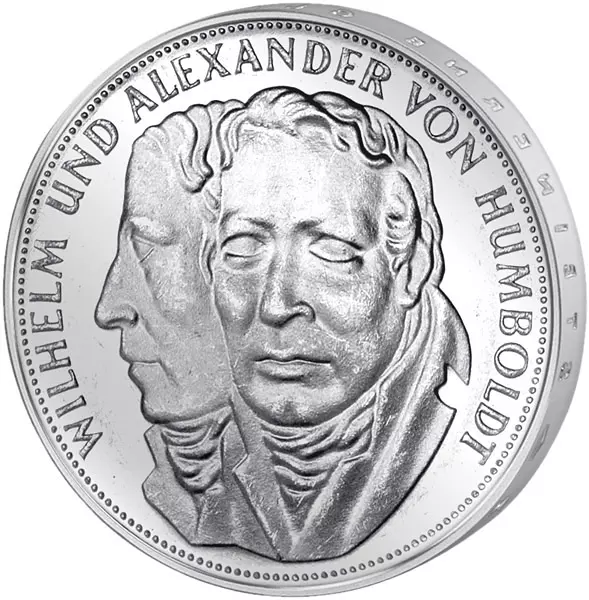 5 DM Münze BRD Gebrüder Humboldt 1967 Stempelglanz