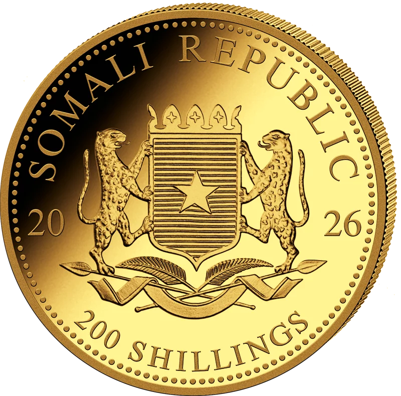 1/4 Unze Gold Somalia African Wildlife - Elefant 2026