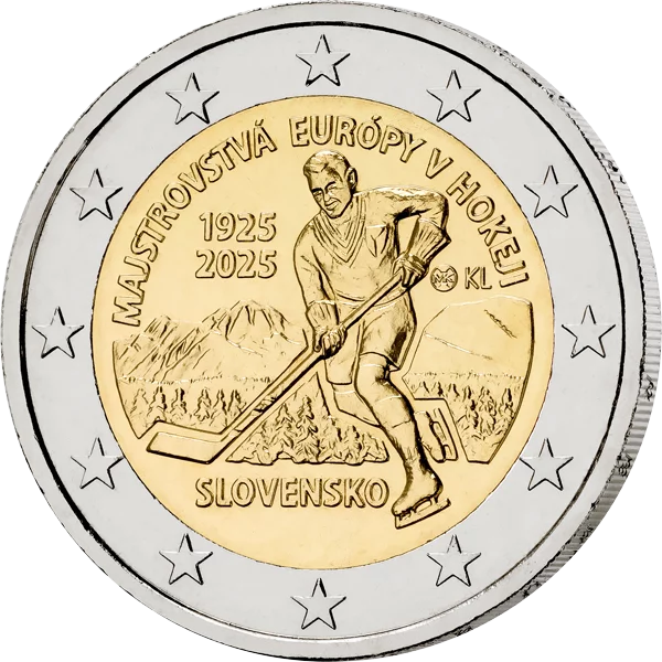 2 Euro Numisbrief Slowakei 100 Jahre Sporttunier - Eishockey-WM 2025