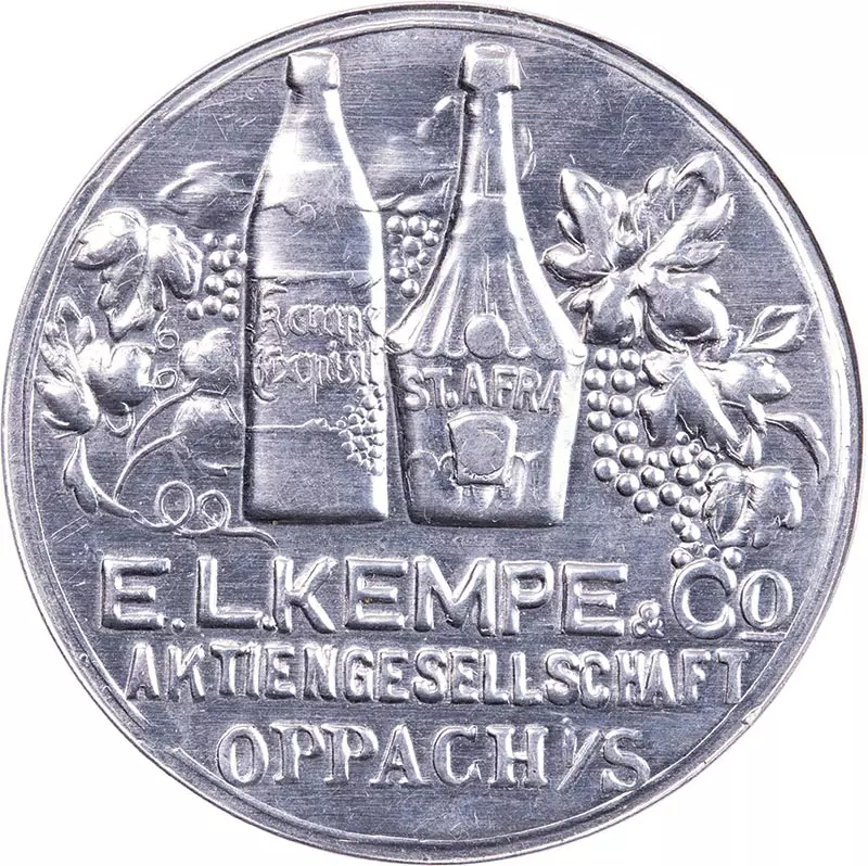 10 Pfennige Briefmarkenkapselgeld Oppach Kempe & Co. 10 Pfennige Briefmarkenkapselgeld Oppach Kempe & Co.
