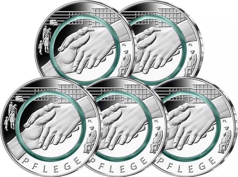 5 x 10 Euro BRD Pflege 2022