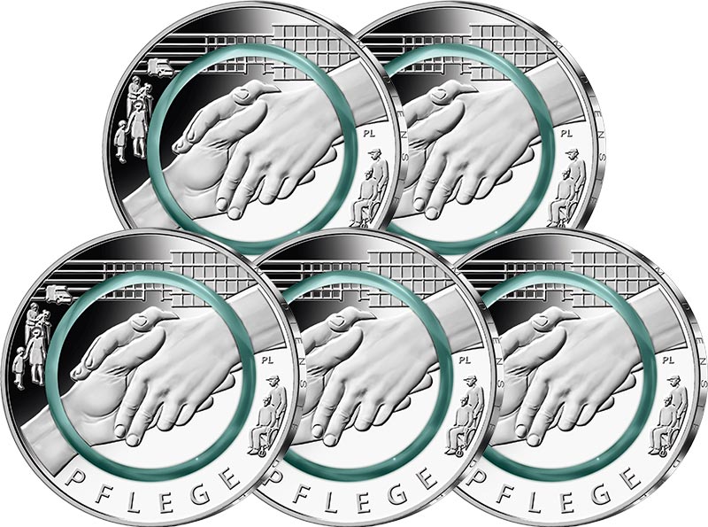 5x10 Euro BRD Pflege 2022 Polierte Platte A-J