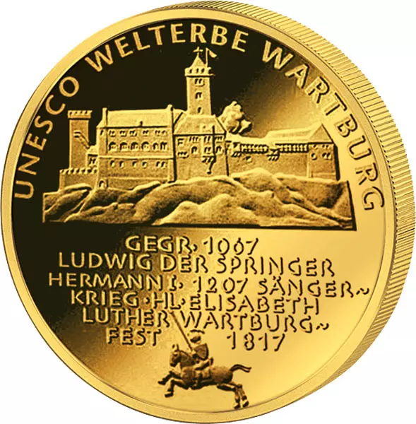 100 Euro BRD UNESCO-Weltkulturerbe Wartburg 2011 Stempelglanz