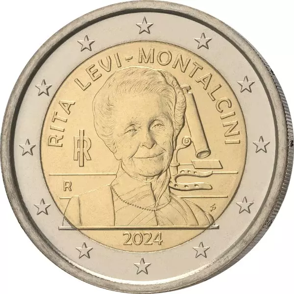 2 Euro Italien Medizin-Nobelpreisträgerin Rita Levi-Montalcini 2024