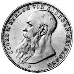 3 Mark Sachsen-Meiningen Herzog Georg II. 1908-1913 3 Mark Sachsen-Meiningen Herzog Georg II. 1908-1913
