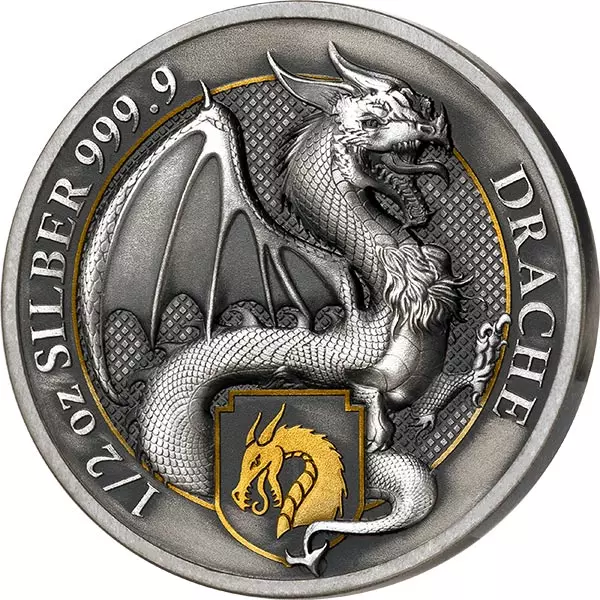 Silber-Gedenkprägung Deutschlands fantastische Tierwesen - Drache 2023
