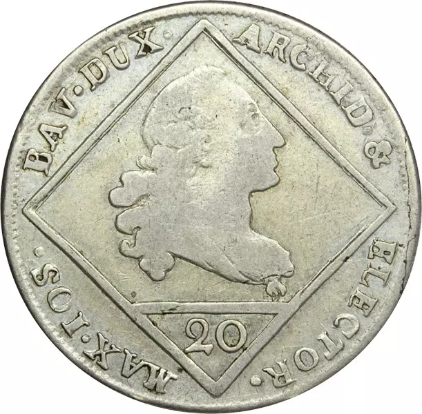 20 Kreuzer Bayern Kurfürst Maximilian III. Joseph 1770-1776