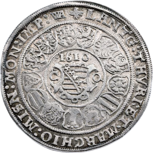 1 Taler Sachsen-Coburg-Eisenach Herzöge Johann Casimir und Johann Ernst 1601-1612