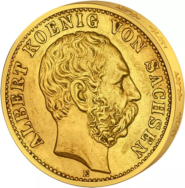 10 Mark Sachsen König Albert großer Reichsadler 1891-1902 10 Mark Sachsen König Albert großer Reichsadler 1891-1902
