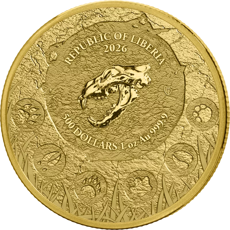 1 Unze Gold Liberia Megafauna - Cave Lion 2026