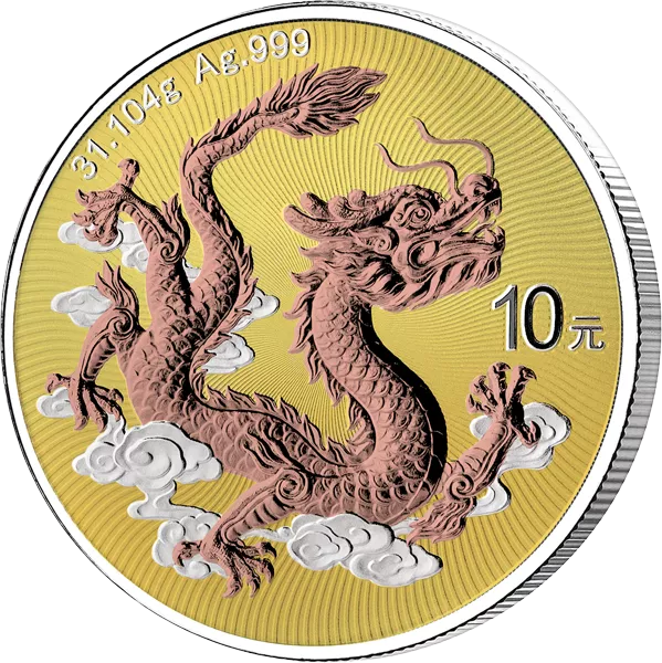 10 Yuan China Chinese Dragon 2026 Triple Gold Edition